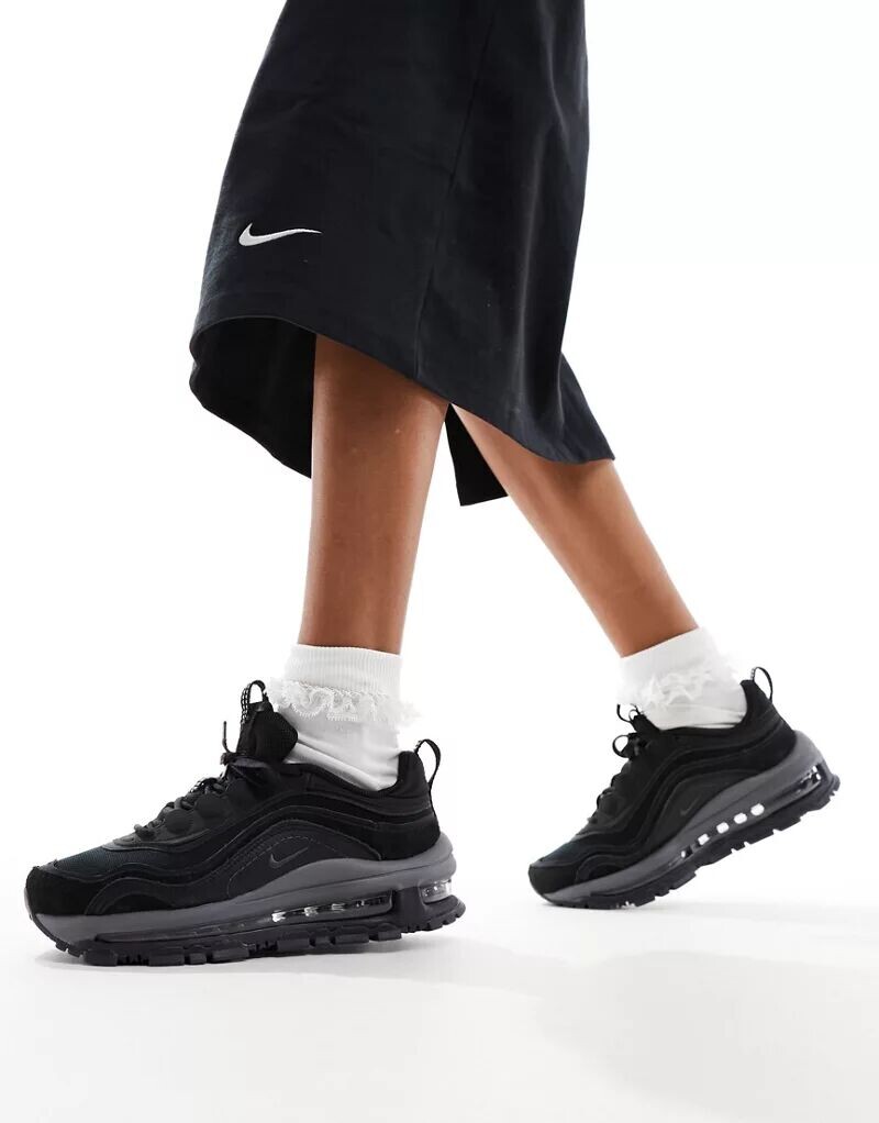 

Черные замшевые кроссовки Nike Air Max 97 Futura, Черный