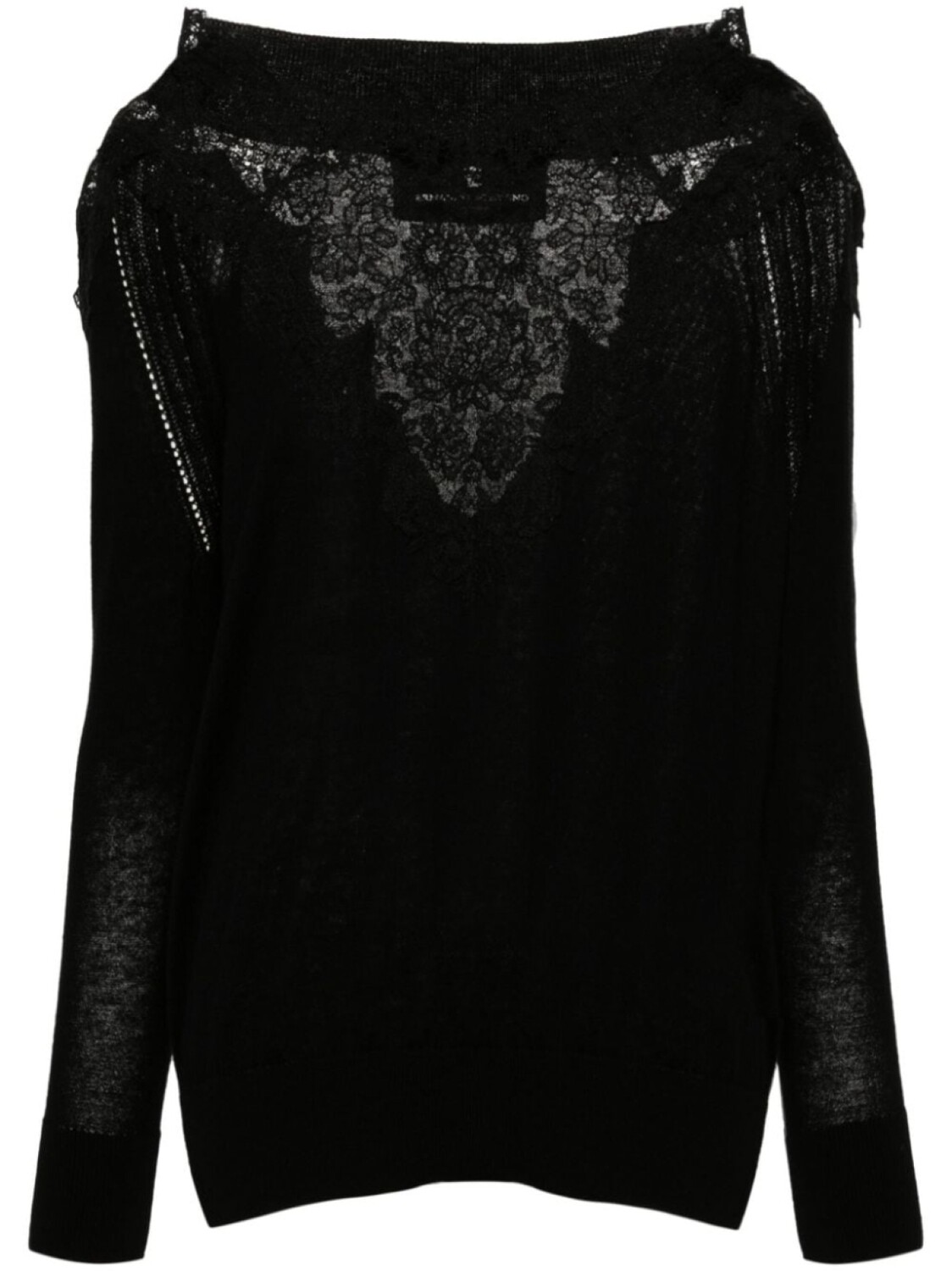 

Ermanno Scervino свитер с кружевом, черный