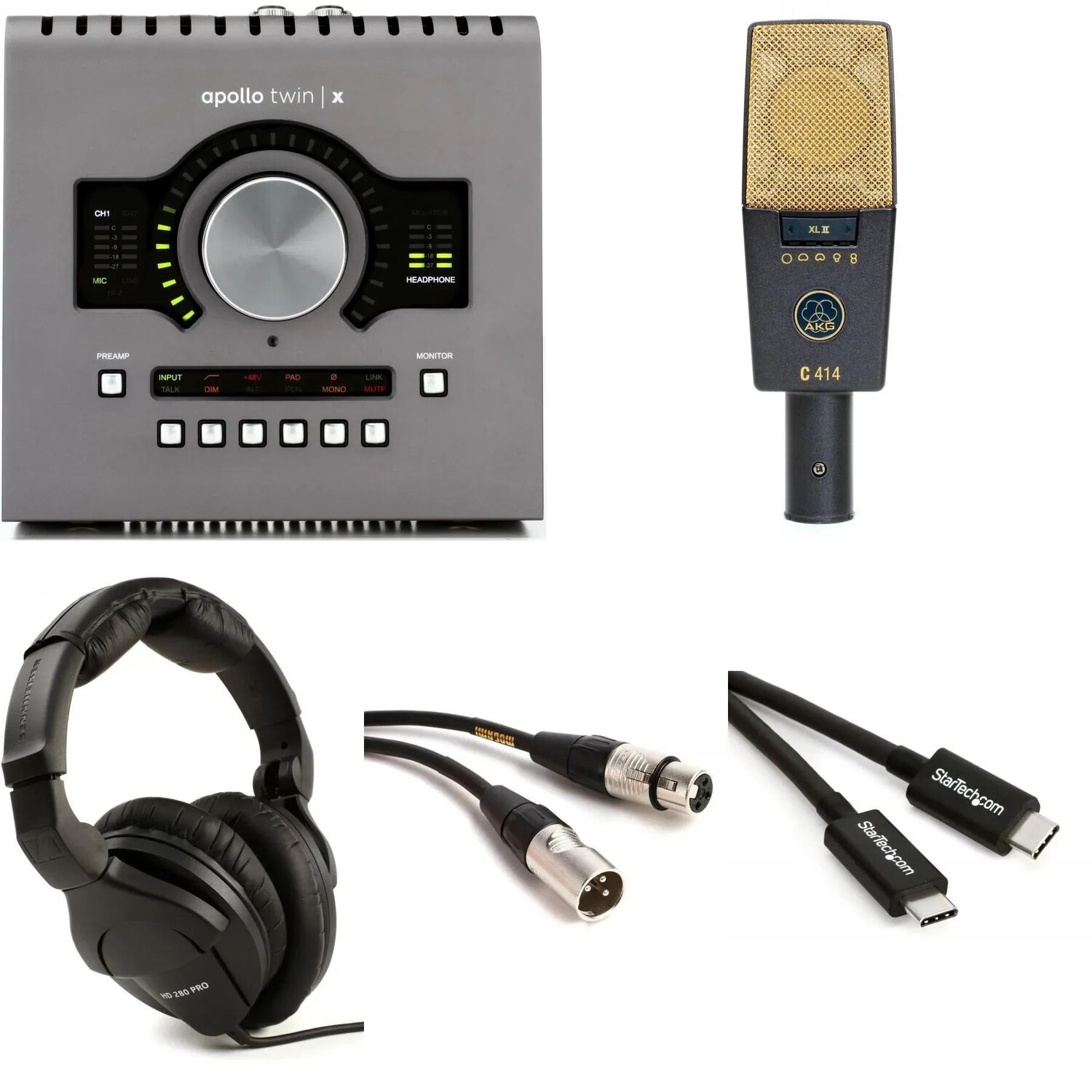 

Комплект для записи вокала Universal Audio C414XLII и Apollo Twin X QUAD