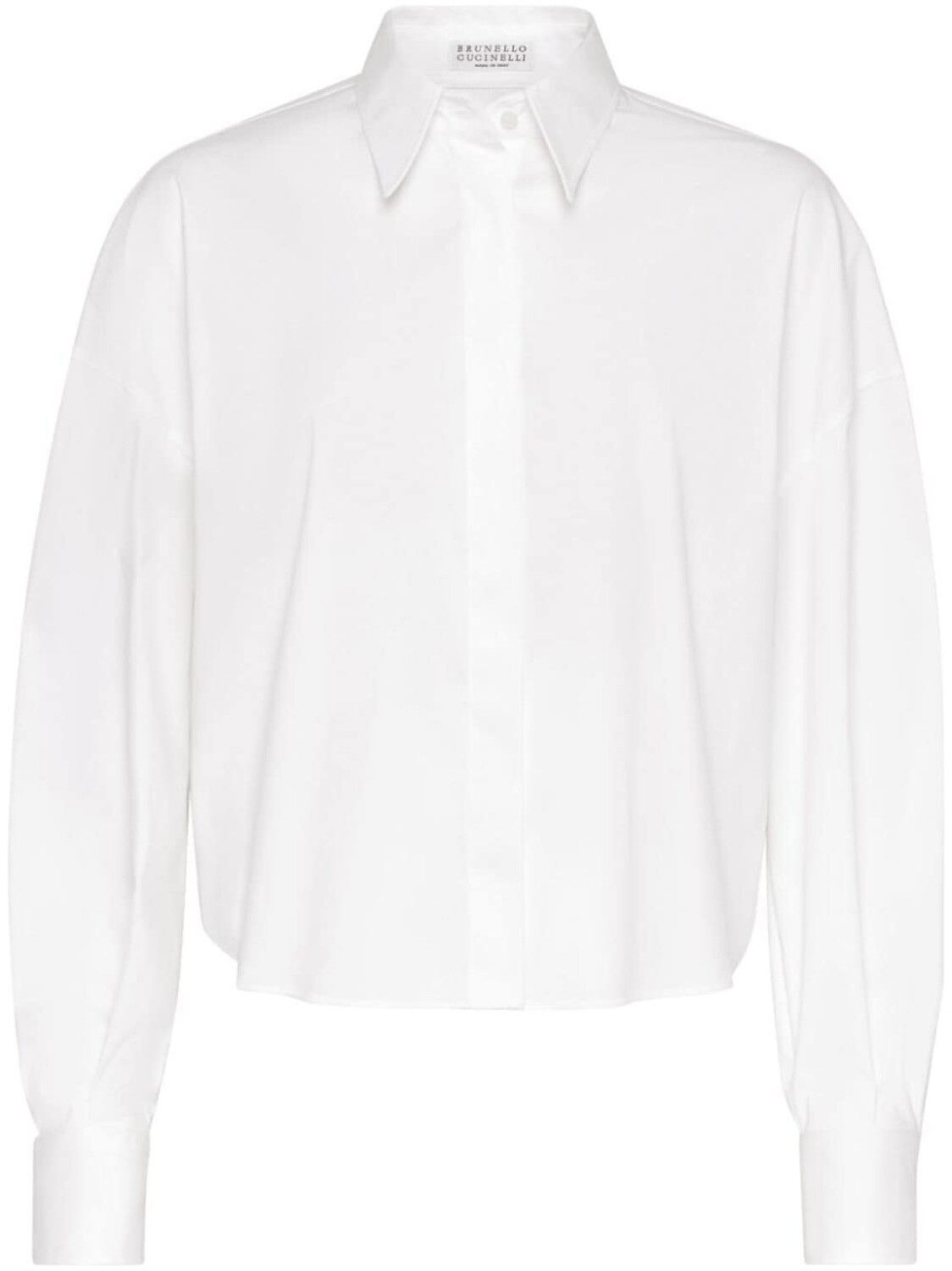 

Brunello Cucinelli рубашка с воротником-стойкой, белый