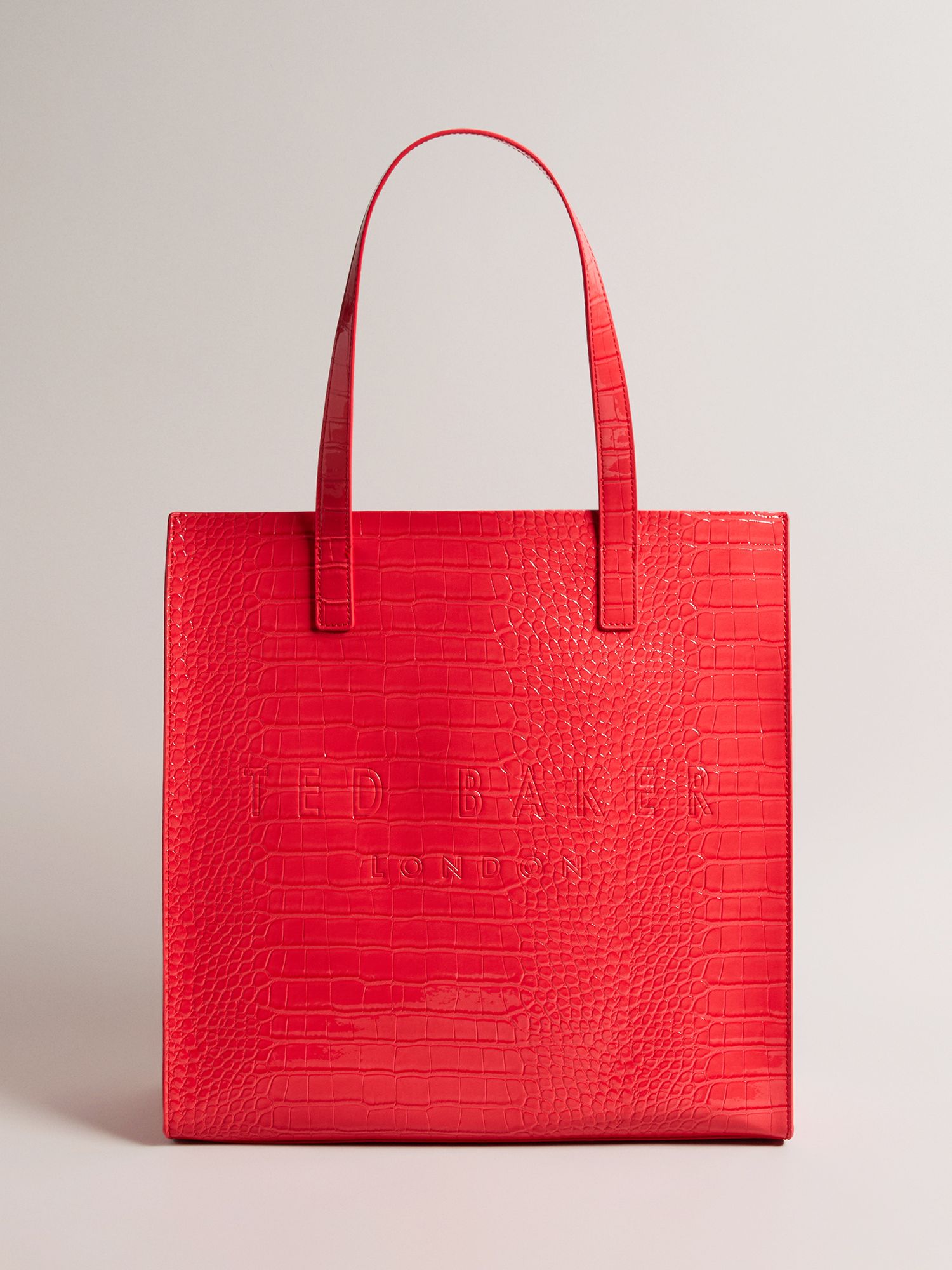 Большая сумка-шоппер Croccon Icon Ted Baker, коралл фото