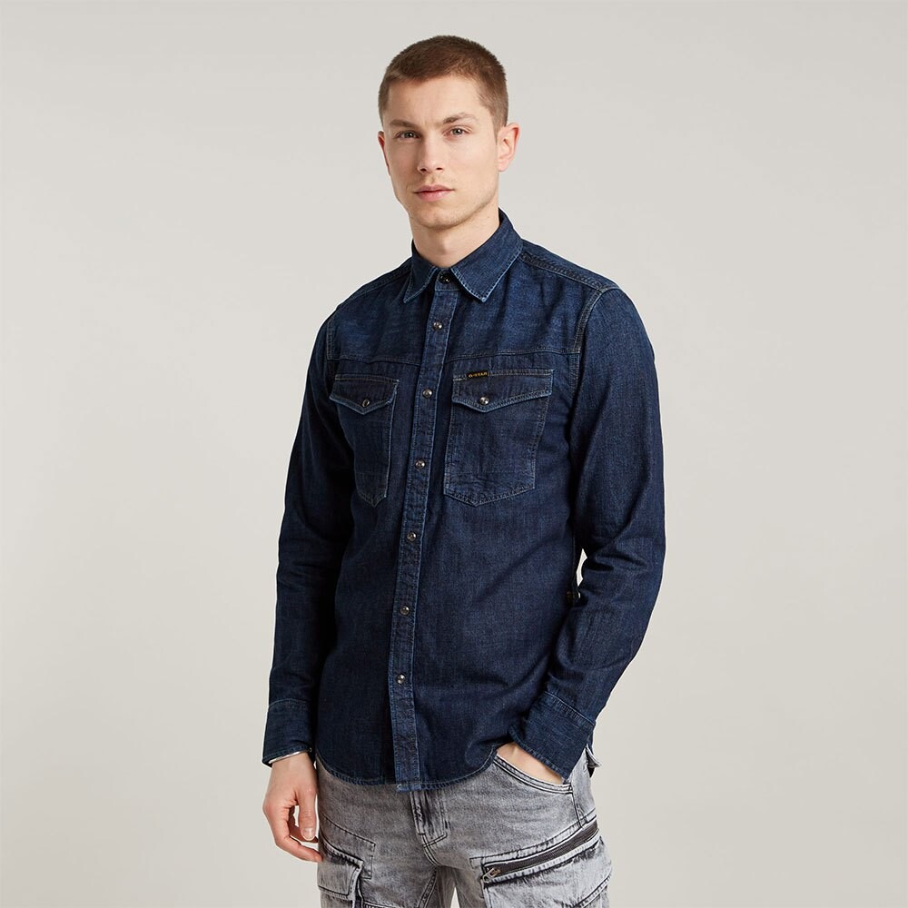 

Рубашка с длинным рукавом G-Star D24853-D252 Slim Fit, синий
