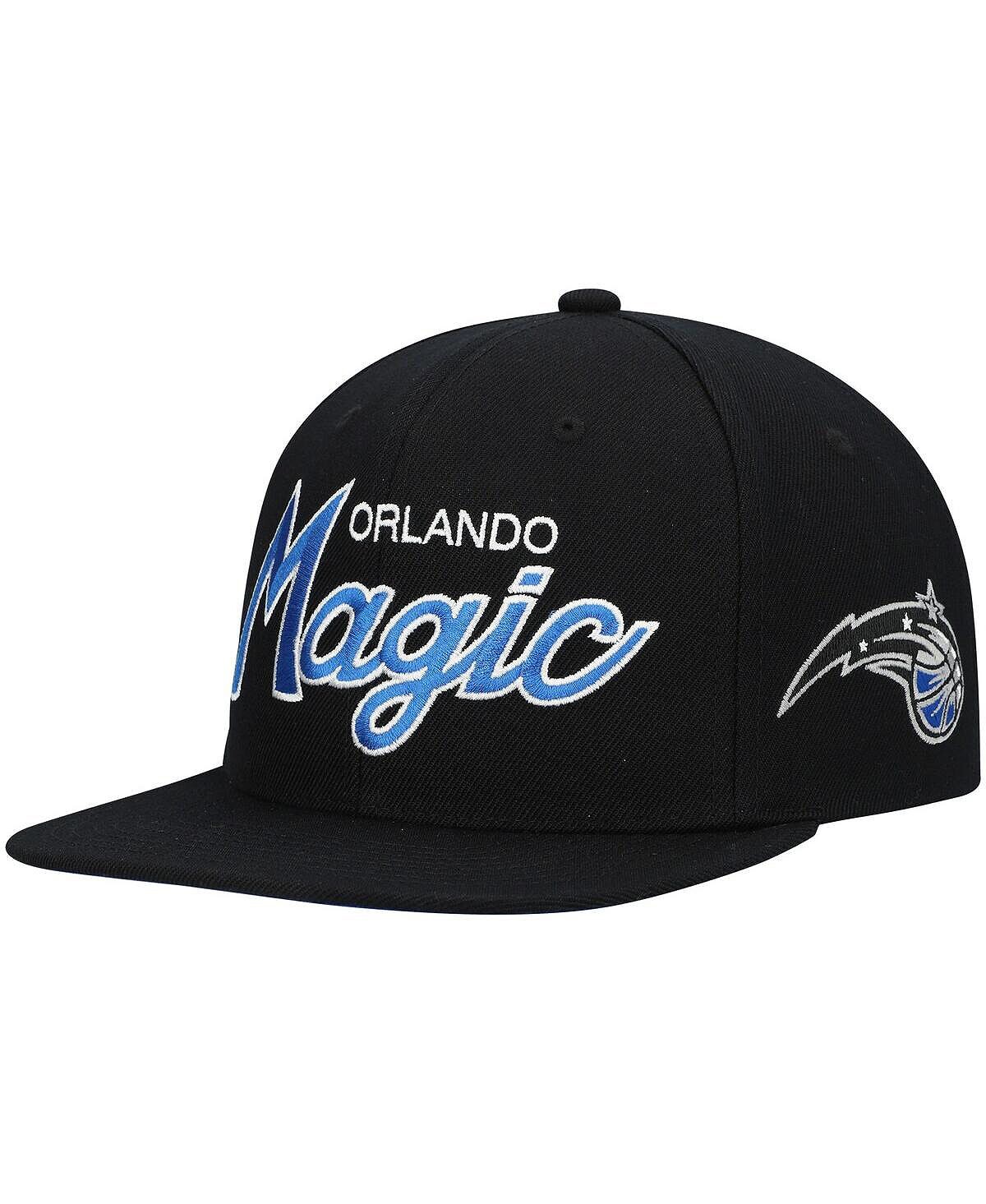 

Мужская черная шляпа Snapback Orlando Magic Hardwood Classics Script 2.0 Mitchell & Ness