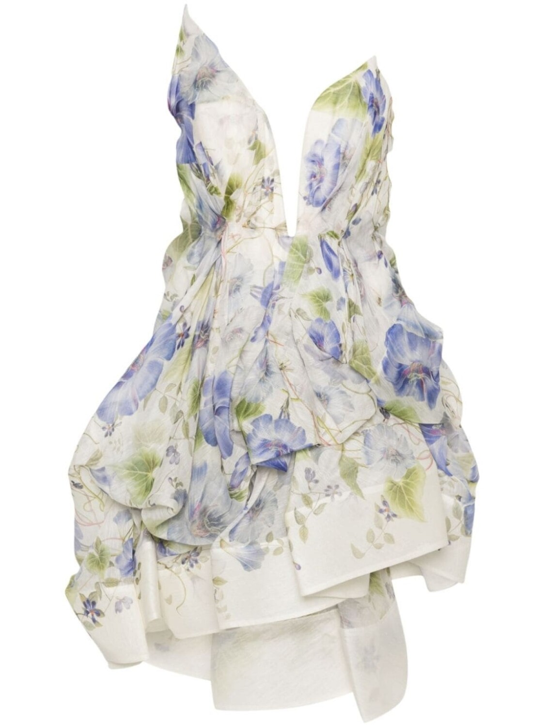 

ZIMMERMANN платье мини Natura Draped, белый