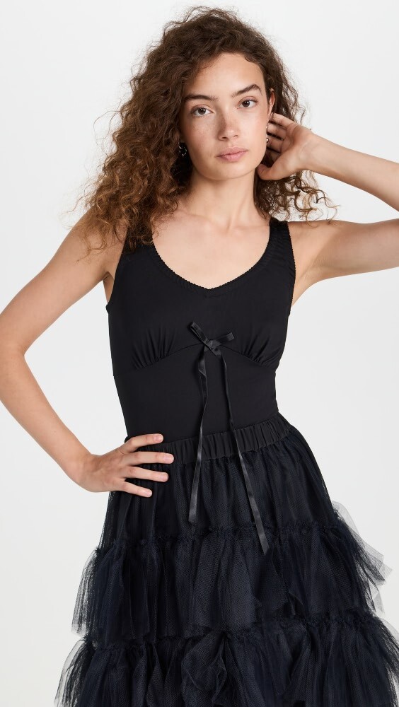 

Боди Simone Rocha Sleeveless with Bow Detail, черный