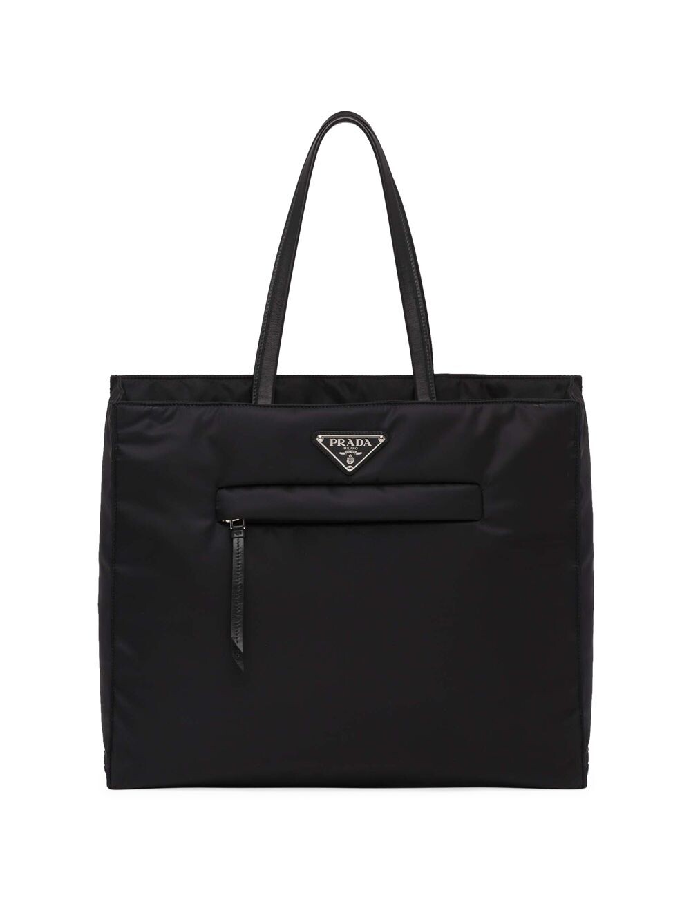 

Утепленная большая сумка из повторного нейлона Prada, черный