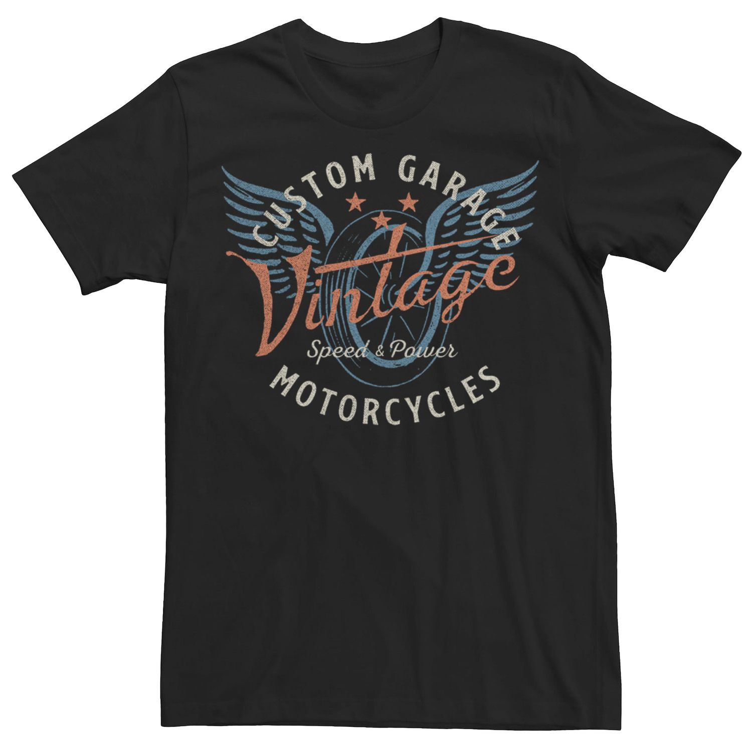 Мужская футболка с логотипом Garage Vintage Motorcycles на заказ Licensed Character