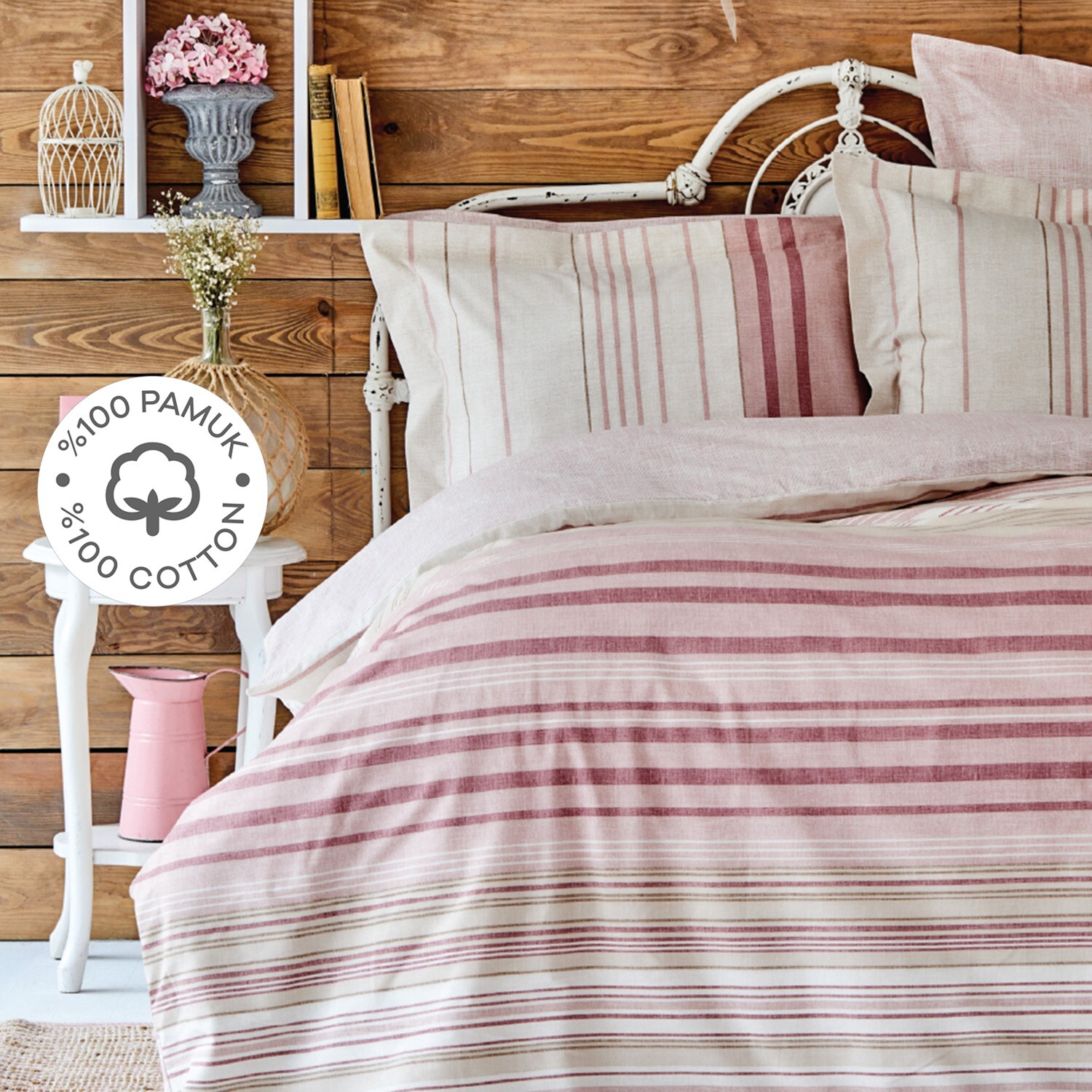 

Комплект постельного белья Karaca Home Aspen Powder из 100% хлопка