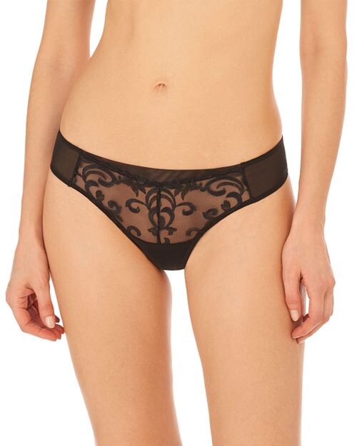 

Украшенные сетчатые стринги Natori, цвет Black