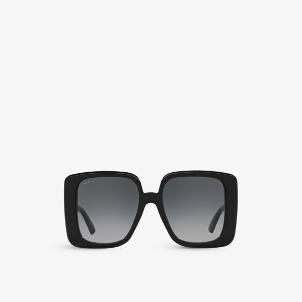 Gc002074 gg1314s солнцезащитные очки в квадратной оправе из переработанного ацетата Gucci, черный