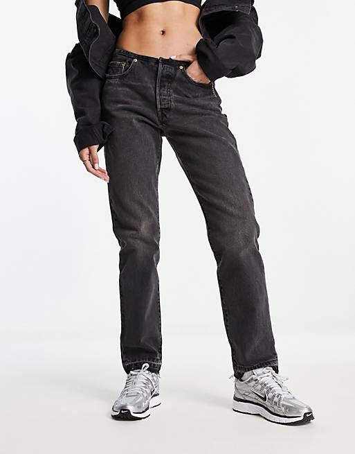 

Черные джинсы с мини-талией Levi's 501