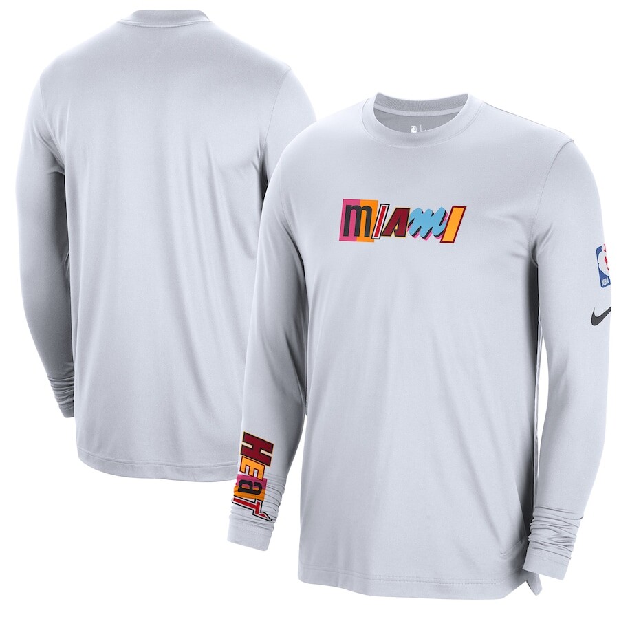 

Футболка с длинным рукавом Nike Miami Heat, белый