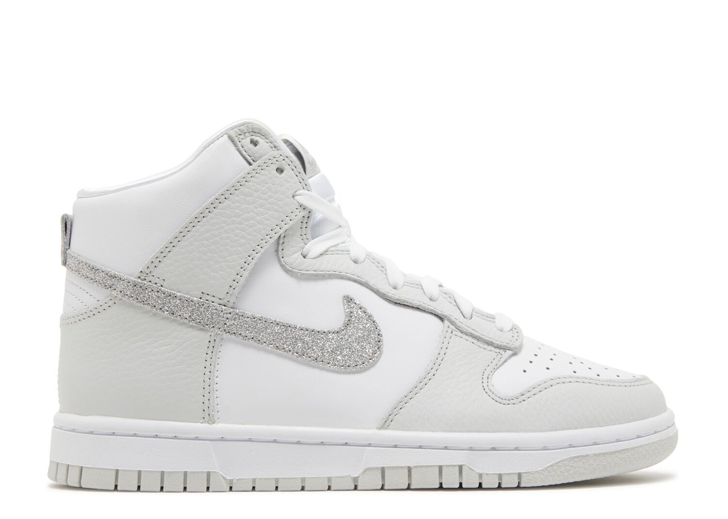 Кроссовки Nike Wmns Dunk High 'Silver Glitter Swoosh', серый