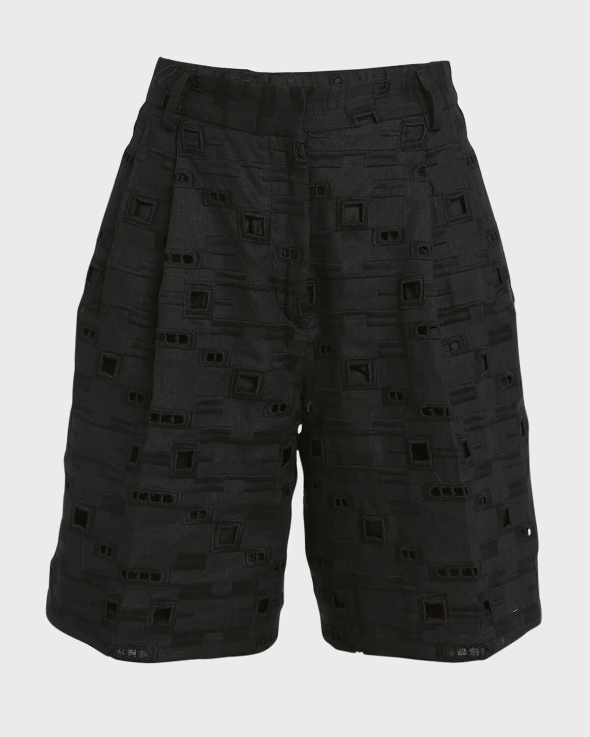 

Шорты-бермуды со складками и кружевом Sengale Kiton, цвет Blk