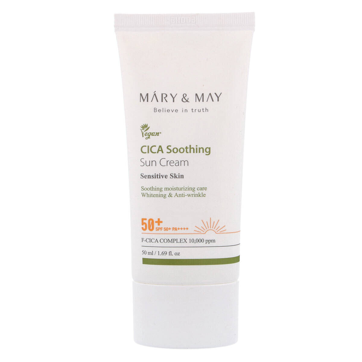 

Успокаивающий солнцезащитный крем spf 50+ Mary & May Cica Soothing, 50 мл