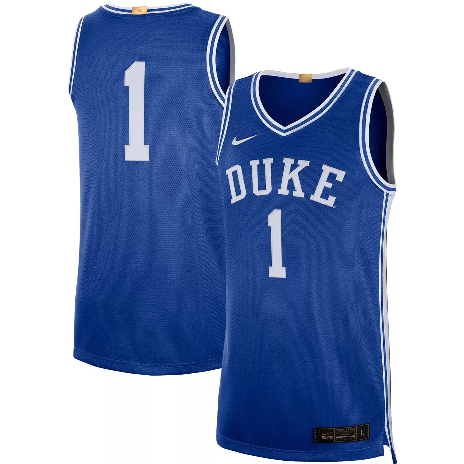 Мужская баскетбольная майка Nike #1 Royal Duke Blue Devils Limited