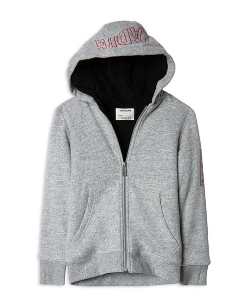 

Толстовка на молнии Joey Cotton для мальчиков Zadig & Voltaire, цвет Gray