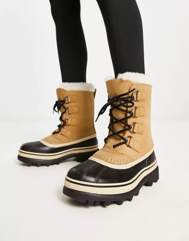 Светло-коричневые зимние ботинки Sorel Caribou Apres ботинки зимние sorel kinetic caribou светло коричневый серый