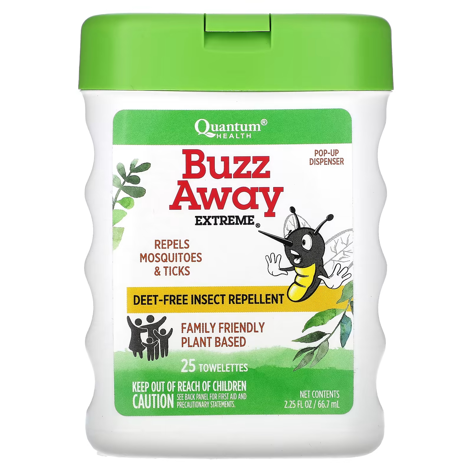 Средство от насекомых Quantum Health Buzz Away Extreme, 25 салфеток