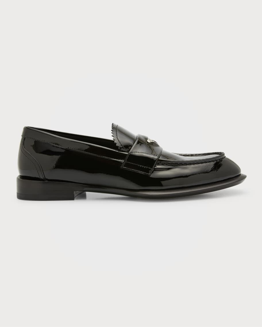 

Мужские лоферы Penny из лакированной кожи с логотипом Seal Alexander McQueen