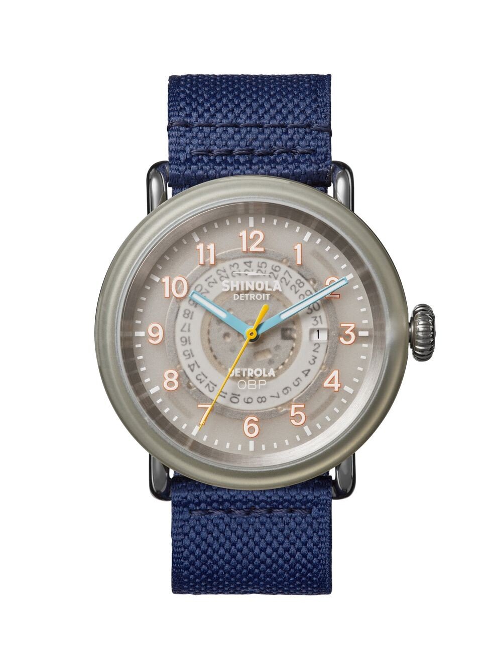 

Часы Detrola из нержавеющей стали и с тканым ремешком Shinola