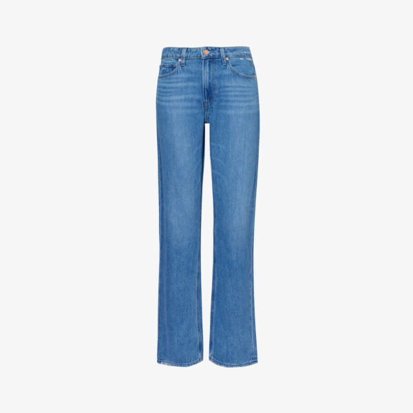 

Прямые джинсы Noella из смесового денима со средней посадкой Paige, цвет sabre