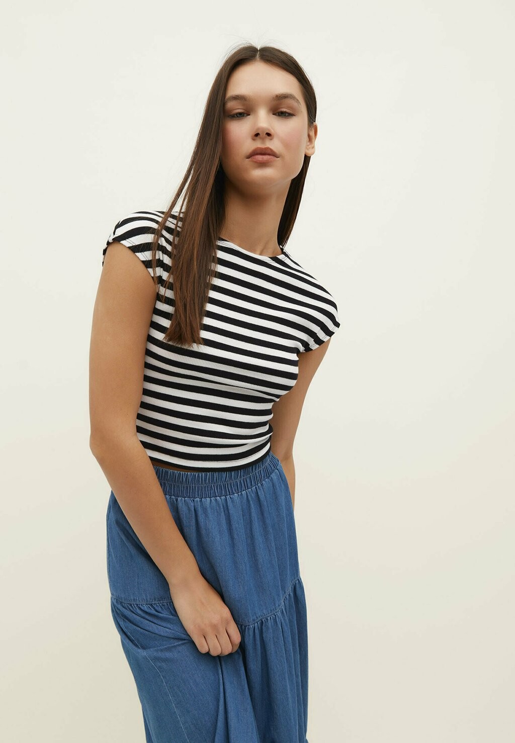 

Футболка с принтом Stradivarius, белый