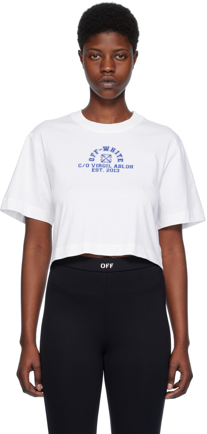 

Белая футболка с принтом Off-White, цвет White