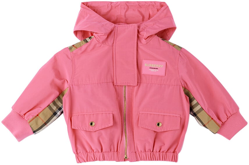 

Куртка в клетку Baby Pink Vintage Check с розовым жвачком Burberry