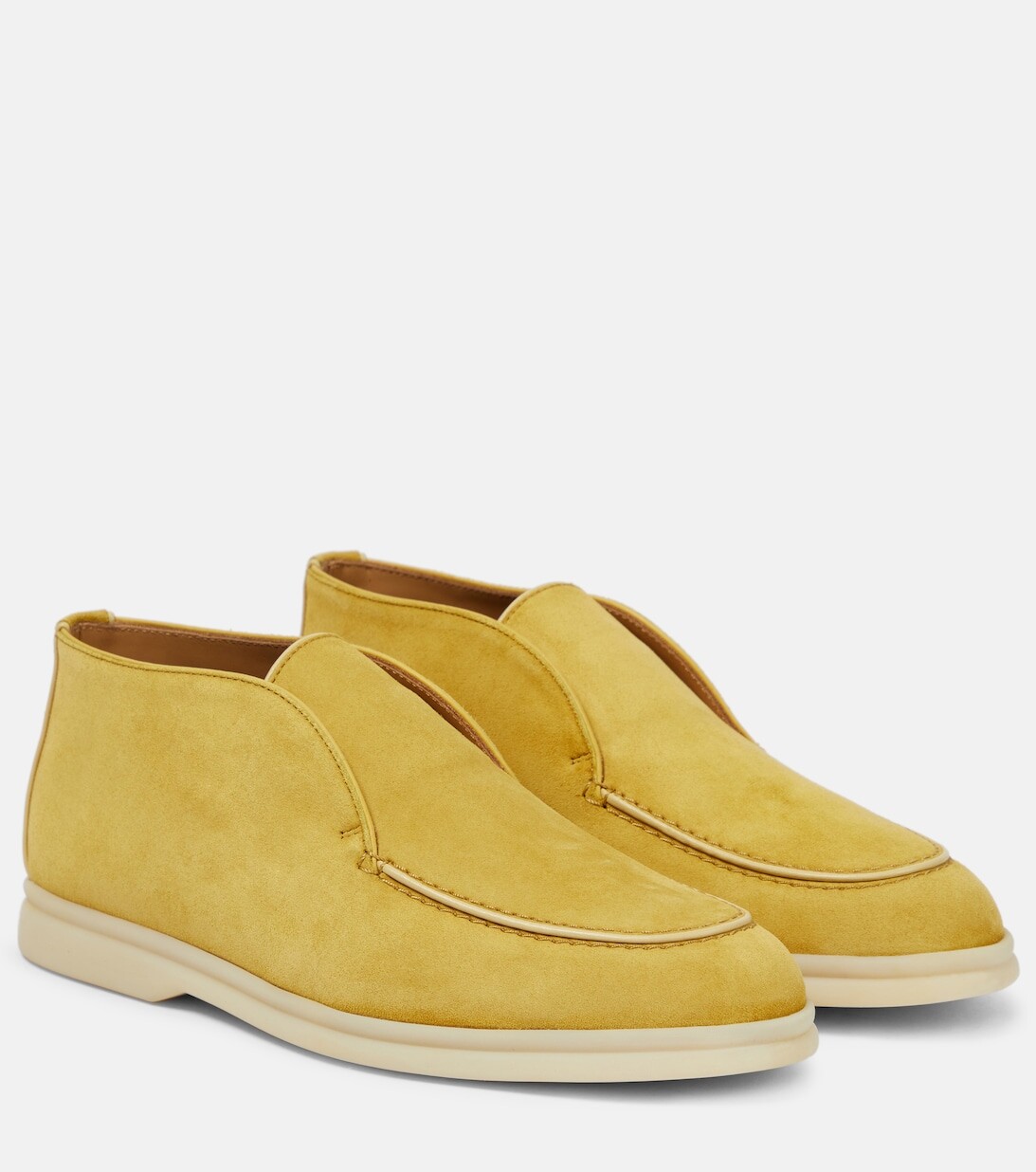 

Замшевые ботильоны Open Walk Loro Piana, желтый