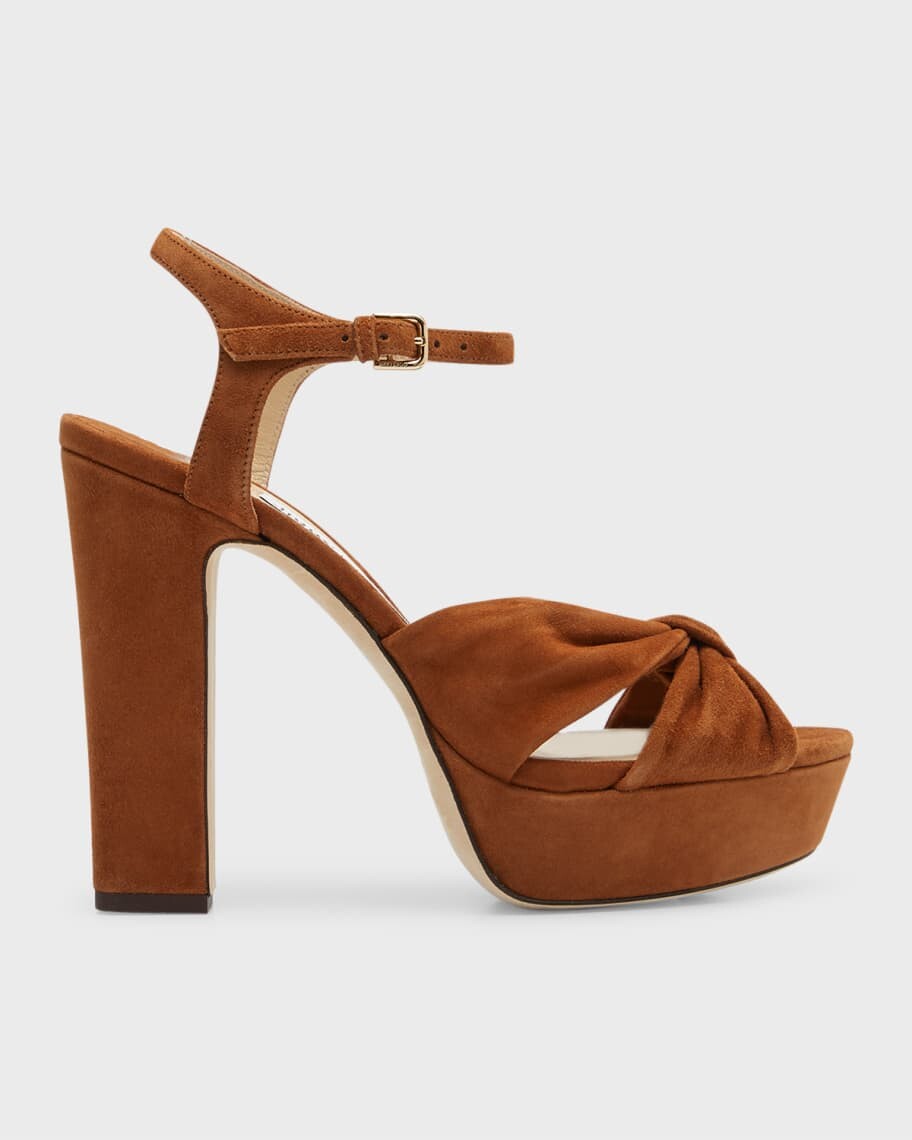 

Замшевые сандалии на платформе с ремешком на щиколотке Heloise Jimmy Choo