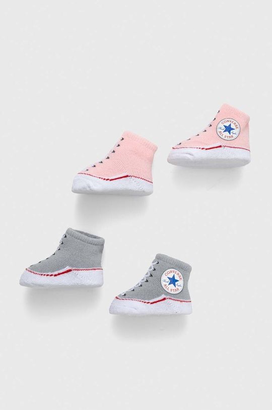 Converse Детские носки, 2 пары, розовый converse детские бюстгальтеры 2 шт розовый
