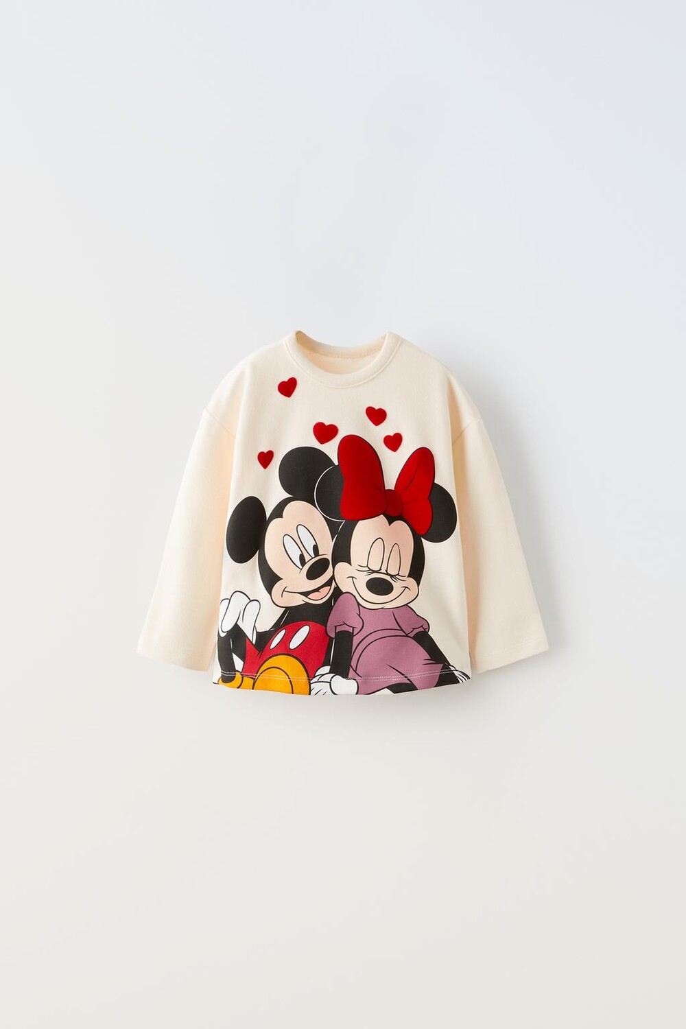 

Футболка disney софт-тач с флоком ZARA, экрю