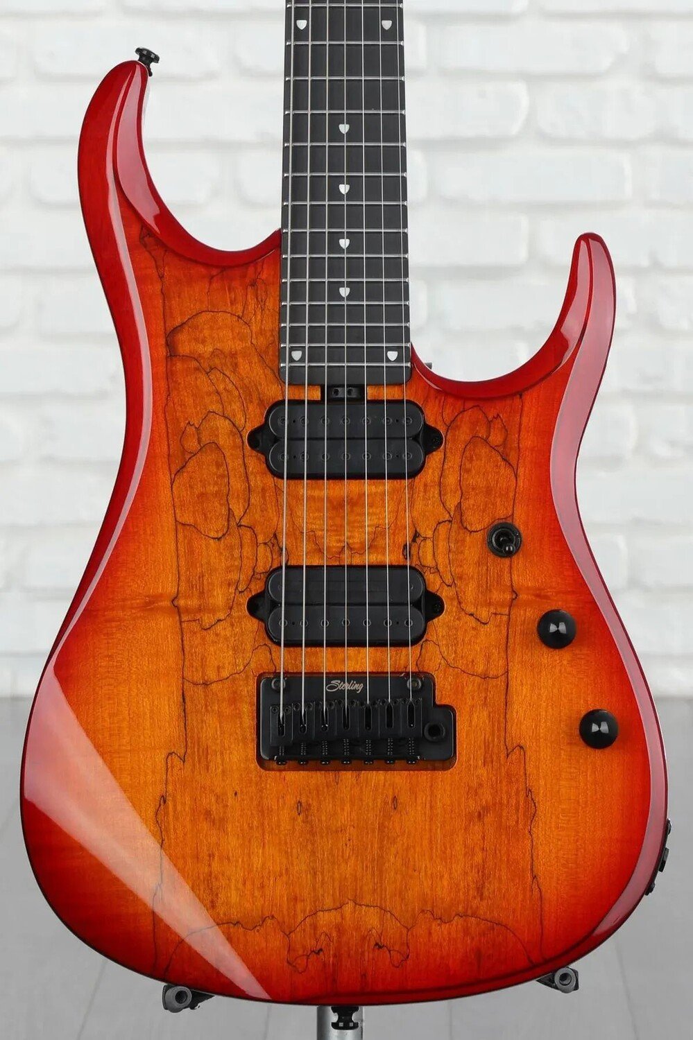 

Sterling By Music Man John Petrucci Dimarzio JP157DSM 7-струнная электрогитара - Blood Orange Burst