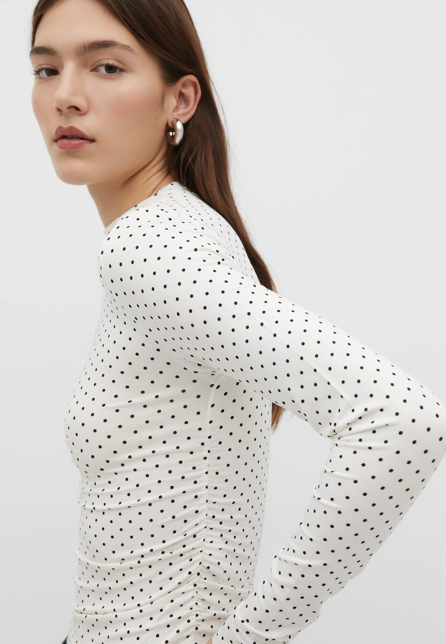 

Футболка из вискозы в сборе Stradivarius, ваниль