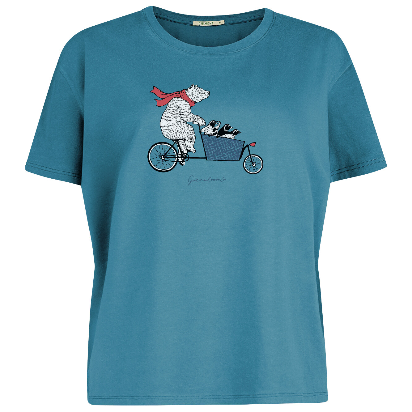 

Футболка Greenbomb Bike Cargo Bear Feel T-Shirt Cotton, цвет Steelblue