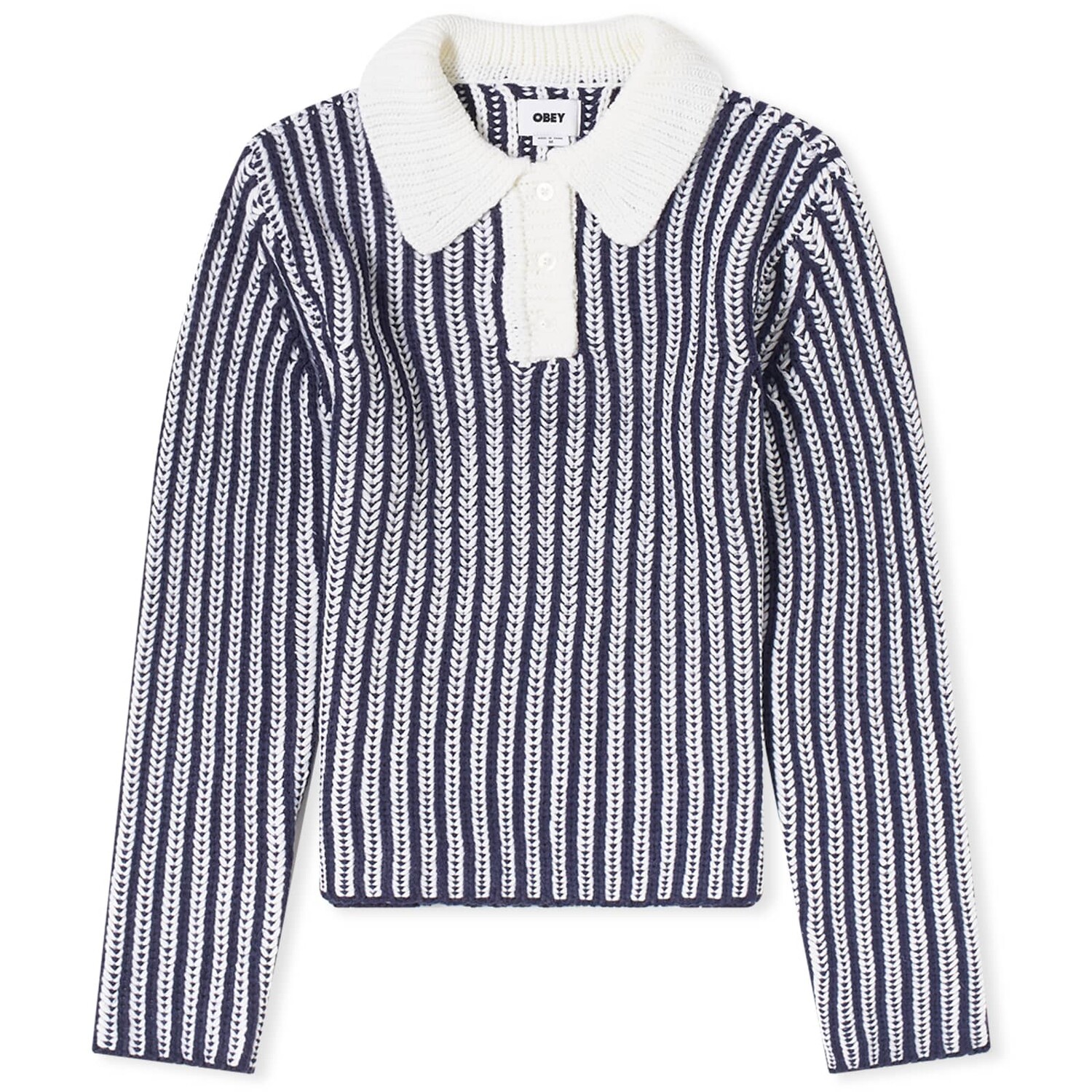

Джемпер Obey Sylvie Polo Knitted, цвет Academy Navy Multi