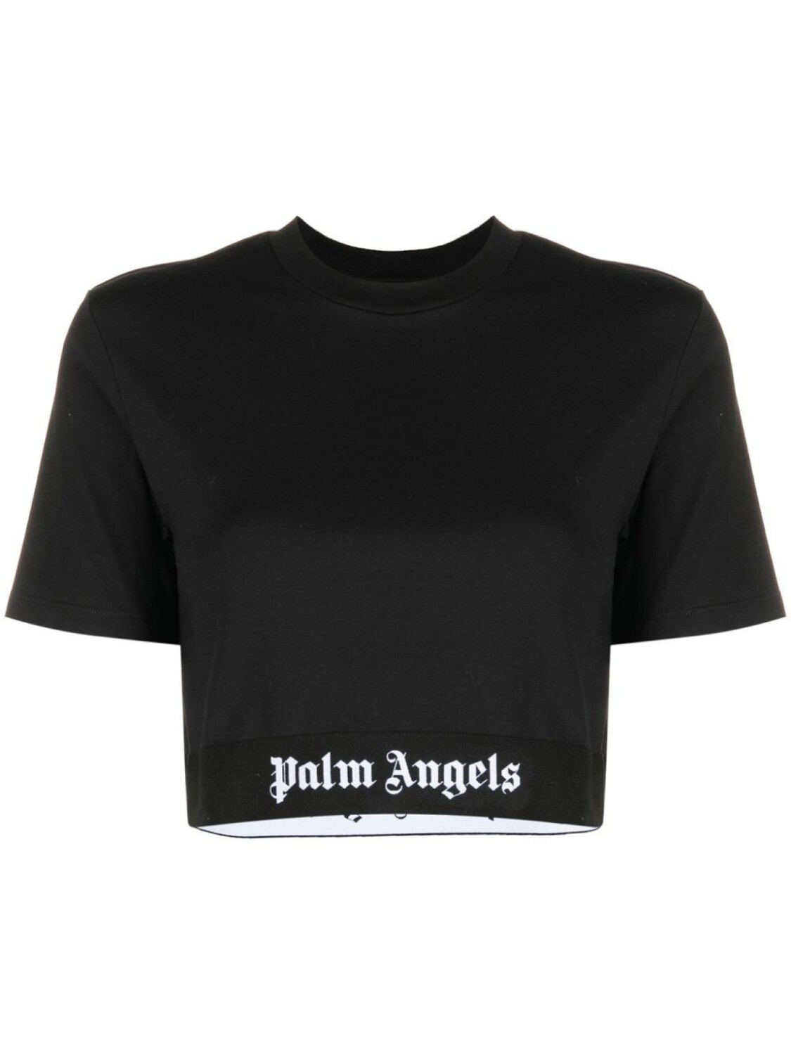 

Palm Angels укороченная футболка с логотипом, черный