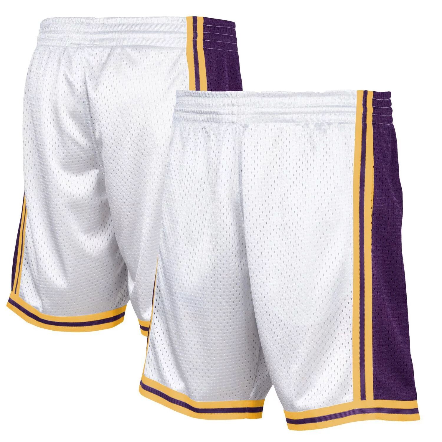 

Мужские классические шорты из твердой древесины Mitchell & Ness Los Angeles Lakers Reload Swingman белого цвета