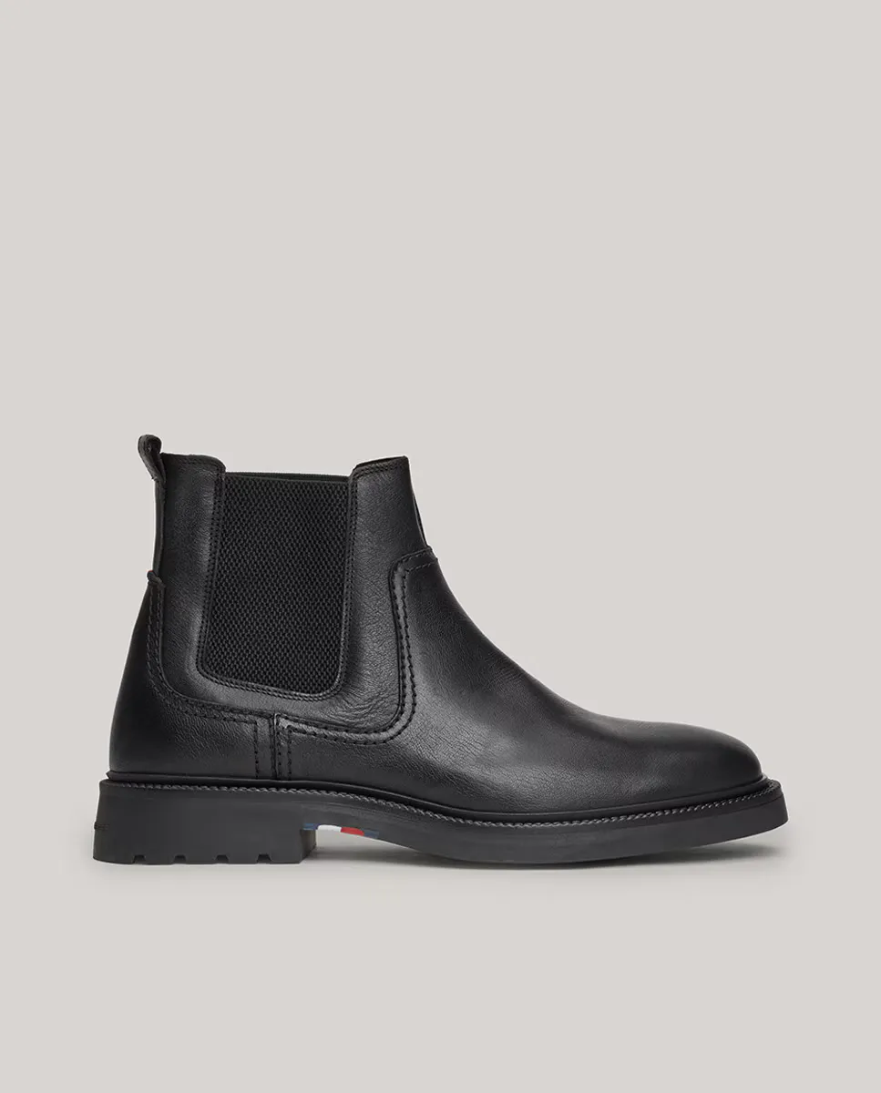 Легкие кожаные ботинки челси Tommy Hilfiger, черный