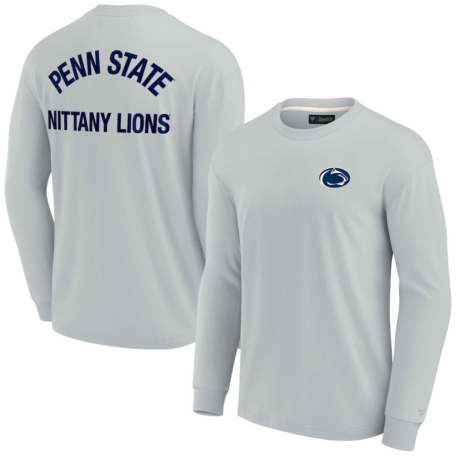 

Футболка с длинным рукавом Fanatics Signature Penn State Nittany Lions, серый