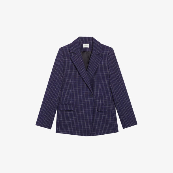 

Однобортный тканый блейзер в клетку Claudie Pierlot, цвет bleus