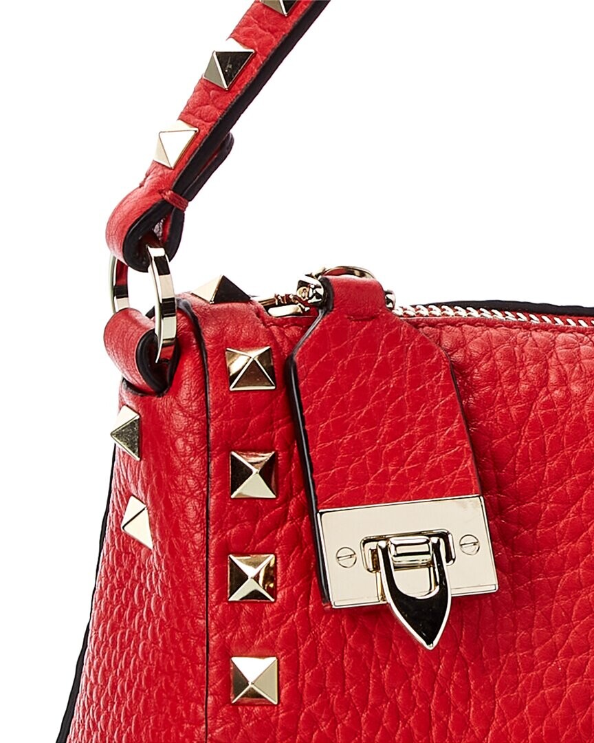 

Маленькая сумка через плечо Valentino Rockstud из зернистой кожи, красный