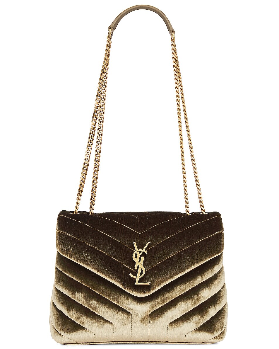 

Сумка кросс-боди Saint Laurent Small Loulou Chain, цвет Dark Vintage Olive