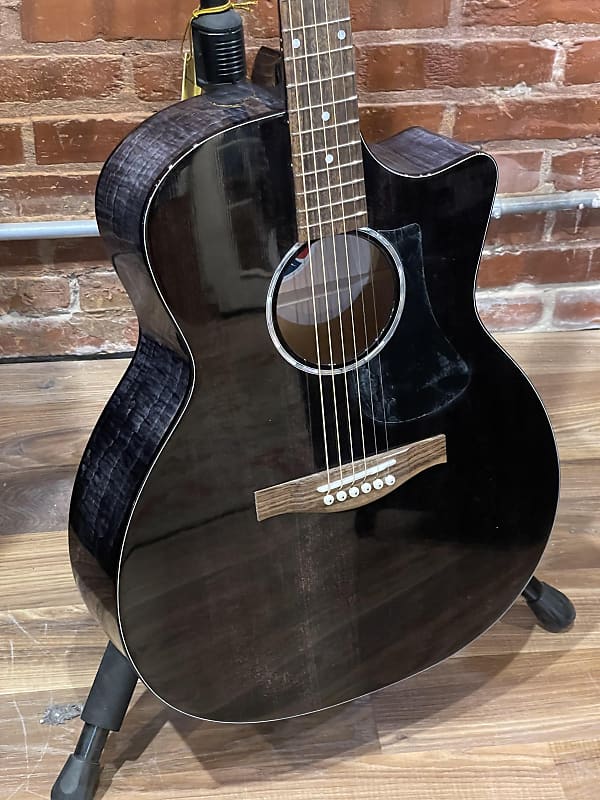Акустическая гитара Eastman PCH3-GACE-TBK Acoustic Guitar Transparent Black with gig bag