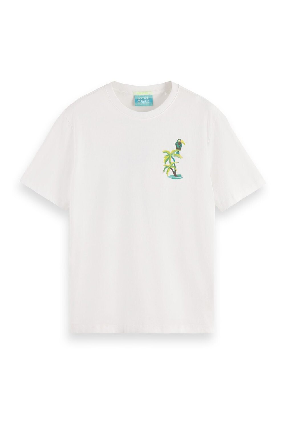 

Футболка с принтом FRONT BACK ARTWORK Scotch & Soda, цвет white