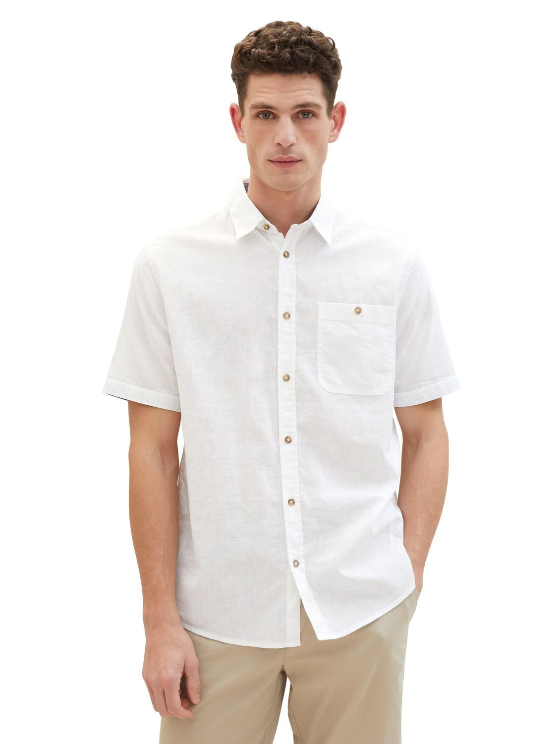 

Рубашка Tom Tailor COTTON LINEN, белый