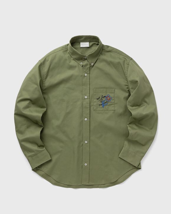 

Рубашка Drôle De Monsieur La Chemise Slogan Esquisse, цвет lkk / light khaki