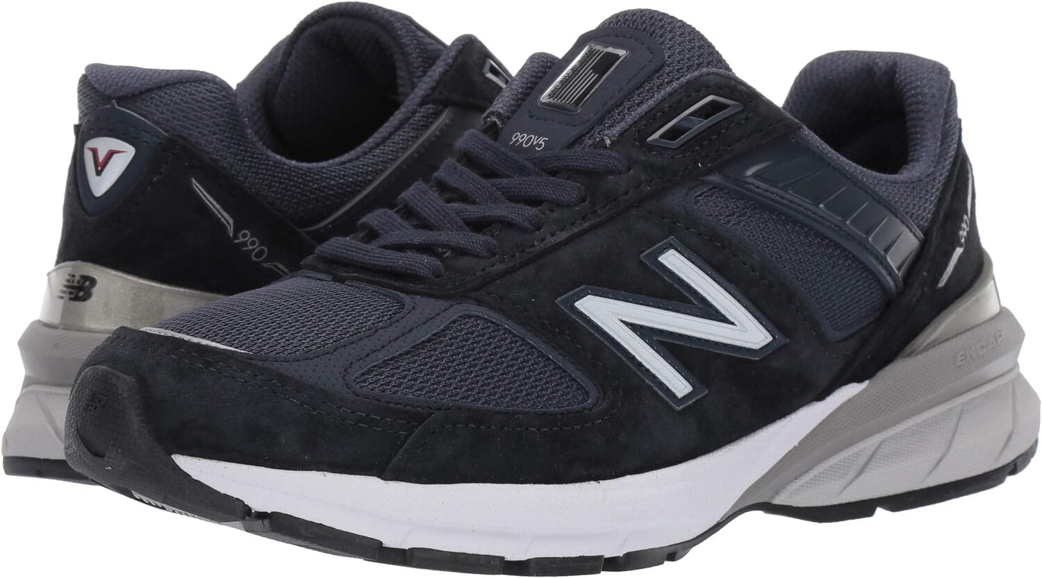 

Кроссовки Made in US 990v5 New Balance, цвет Black/Silver