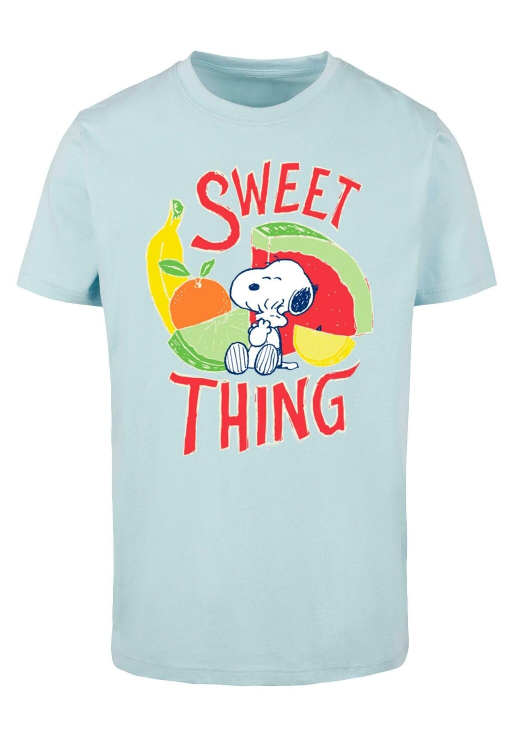 

Футболка с принтом PEANUTS THING ROUND NECK Merchcode, цвет ocean blue